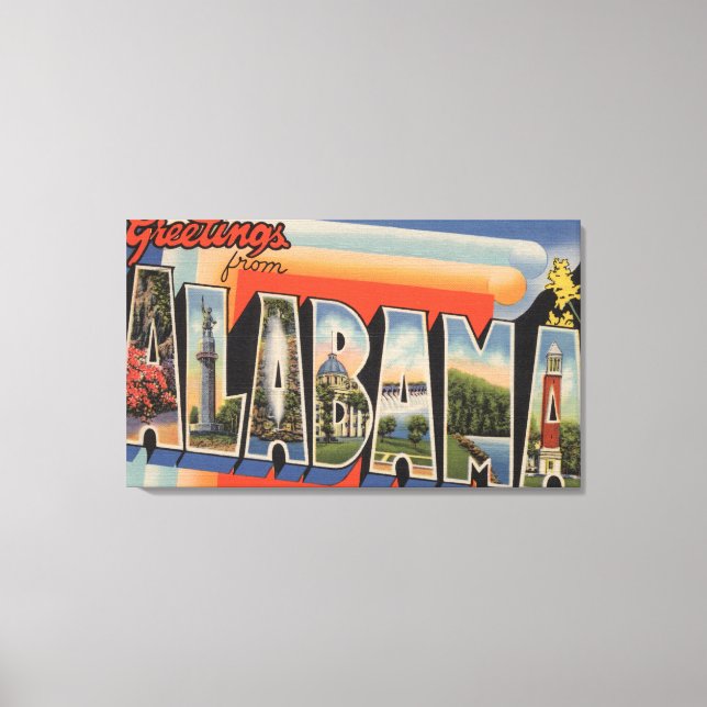 AlabamaLarge Letter ScenesAlabama Canvas Print (Front)
