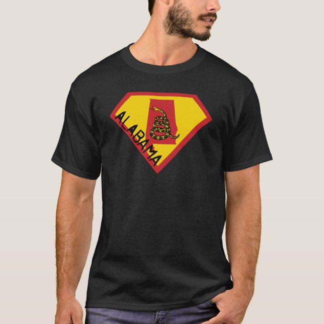 ALABAMAN ALABAMIAN SHIELD Freedom Is The Superpowe T-Shirt (Front)