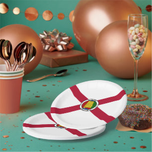 Alabamian Flag & Seal, Flag of Alabama Paper Plate