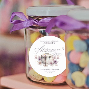 Alabaster Box Birthday Classic Round Sticker