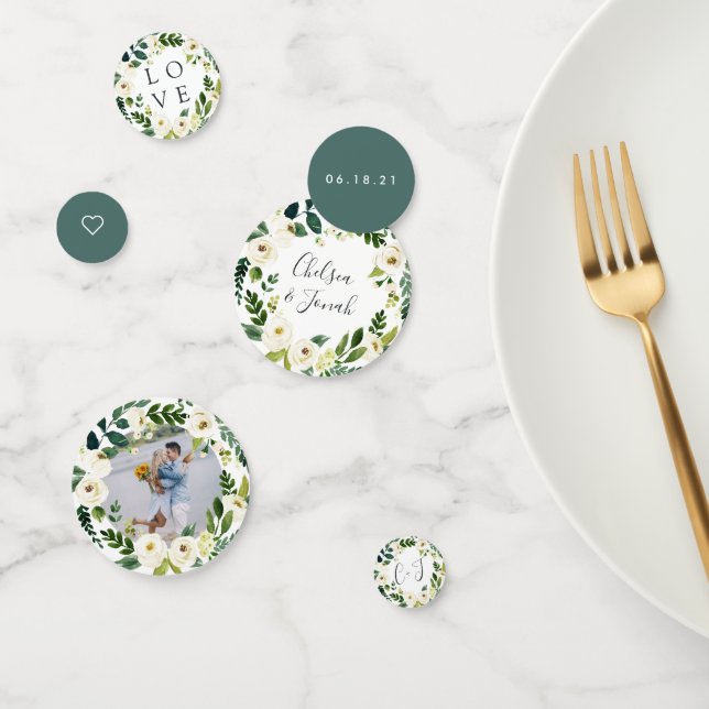 Alabaster Floral Bridal Shower Confetti (Group)