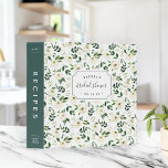 Alabaster Floral Bridal Shower Recipe Binder<br><div class="desc">Collect recipes for the bride to be and organize them in this pretty floral binder with tons of personalization options! Chic binder features a pattern of white and ivory watercolor flowers and lush green foliage. Customize the front with the bride to be's name and shower date, and add customization to...</div>