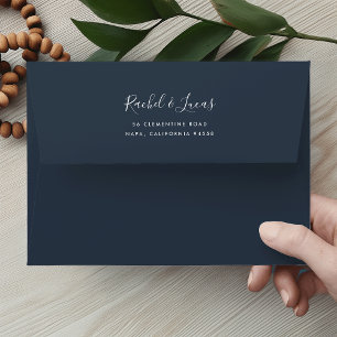 Alabaster Floral Pre-Printed Return Address 5x7 Envelope