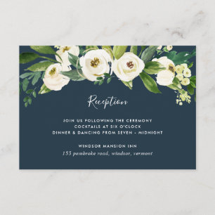 Alabaster Floral Reception Card
