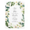 Alabaster Floral Wreath Save the Date Card