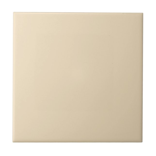 Alabaster Gleam solid colour plain creamy beige Tile (Front)