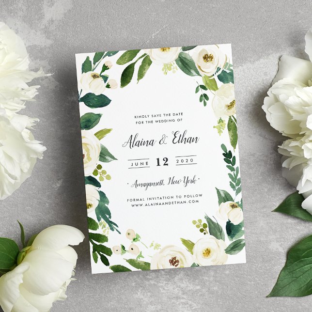 Alabaster Save the Date Card (Creator Uploaded)