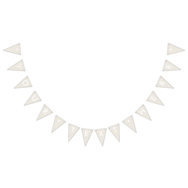 Alabaster Solid Colour Customize It Bunting Flags (All)