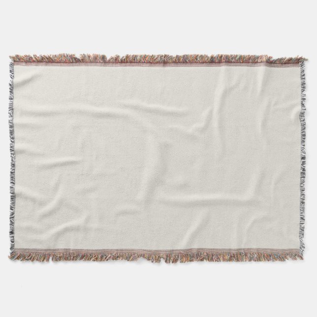 Alabaster (solid colour)  throw blanket (Front)