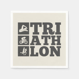 Alabaster • Triathlon Motivation Party Napkin
