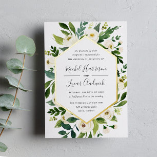 Alabaster   White Floral Frame Wedding
