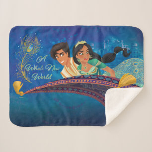 Aladdin A Whole New World Sherpa Blanket