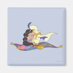 Aladdin and Jasmine on Magic Carpet Magnet