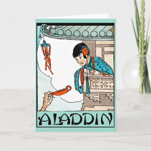 Aladdin Chinese Vintage Magic Lantern  Card (Front)