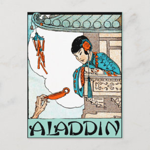 Aladdin Chinese Vintage Magic Lantern  Postcard