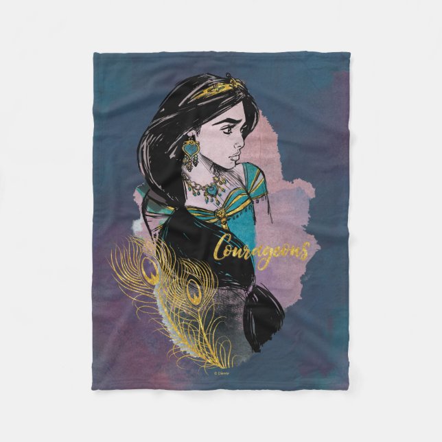 Aladdin | Courageous Jasmine Fleece Blanket (Front)