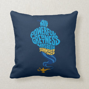 Aladdin   Genie - All Powerful Greatness Throw Pillow