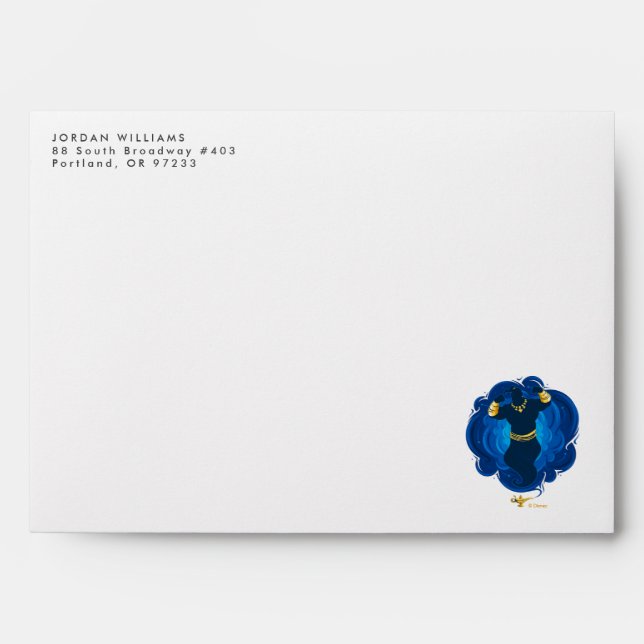 Aladdin | Genie Emerging From Lamp Envelope (Front)