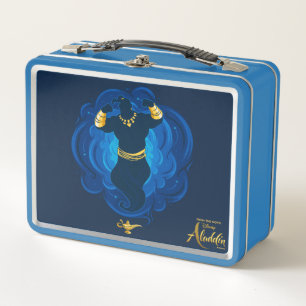 Aladdin   Genie Emerging From Lamp Metal Lunch Box