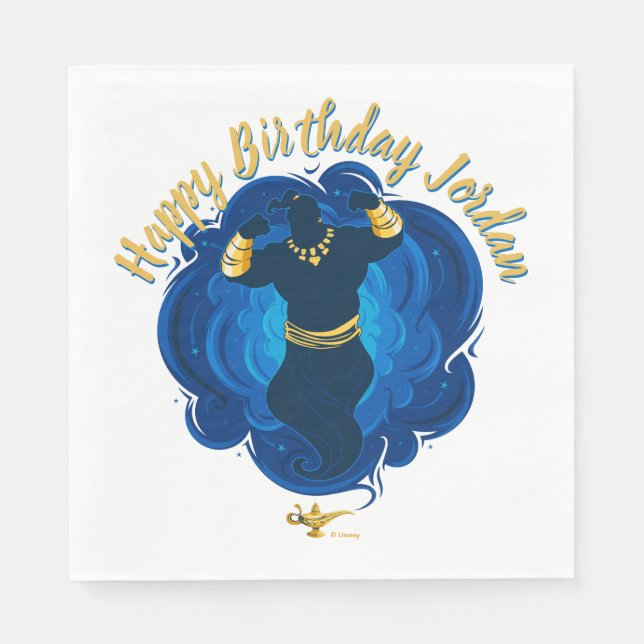 Aladdin | Genie Emerging From Lamp Napkin (Front)
