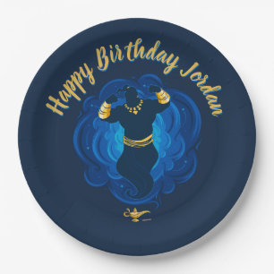 Aladdin Genie Emerging From Lamp Paper Plate