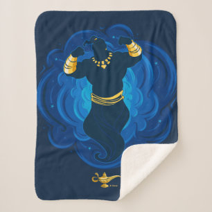 Aladdin Genie Emerging From Lamp Sherpa Blanket