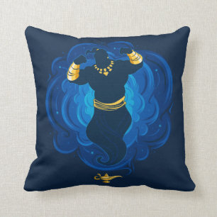Aladdin Genie Emerging From Lamp Throw Pillow