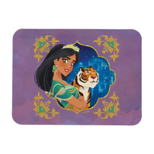 Aladdin Jasmine And Raja Jewelled Graphic Magnet
