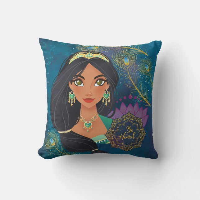 Aladdin | Jasmine "Be Heard" Throw Pillow (Front)