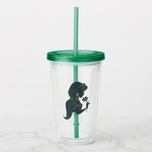Aladdin   Jasmine Gilded Silhouette Acrylic Tumbler