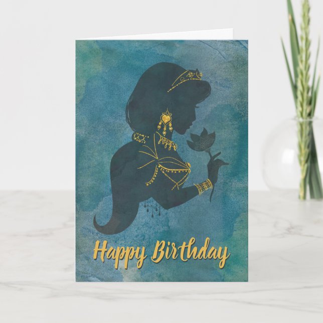 Aladdin | Jasmine Gilded Silhouette Card (Front)