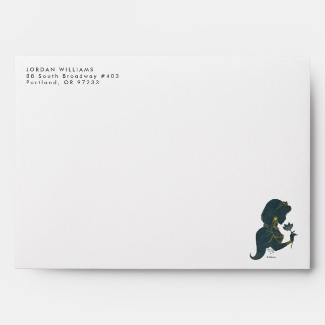Aladdin | Jasmine Gilded Silhouette Envelope (Front)