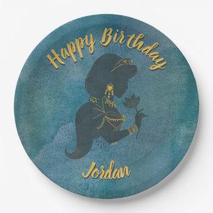 Aladdin   Jasmine Gilded Silhouette Paper Plate