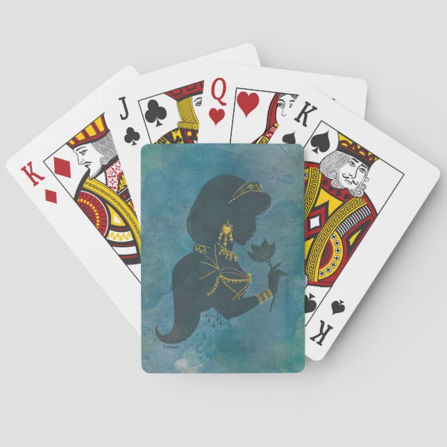 Aladdin | Jasmine Gilded Silhouette Playing Cards (Back)