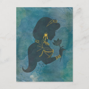 Aladdin   Jasmine Gilded Silhouette Postcard