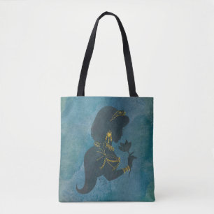 Aladdin   Jasmine Gilded Silhouette Tote Bag