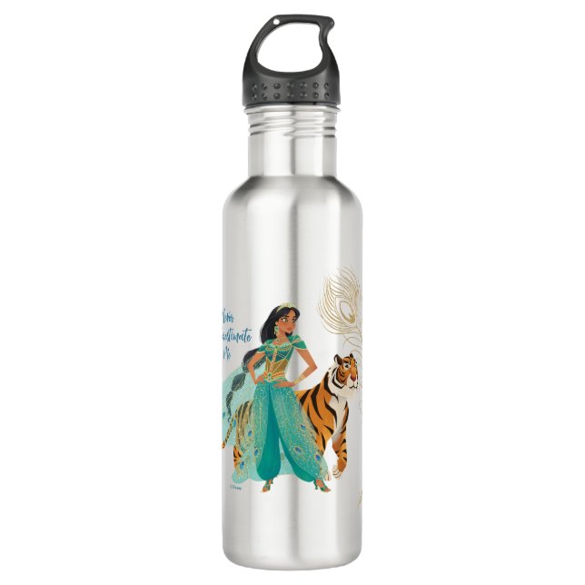 Aladdin | Jasmine & Raja "Never Underestimate Me" 710 Ml Water Bottle (Front)