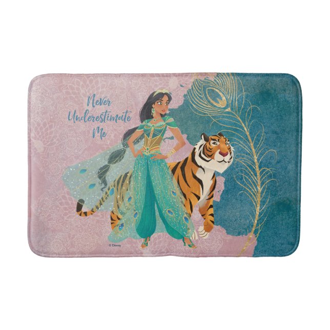 Aladdin | Jasmine & Raja "Never Underestimate Me" Bath Mat (Front)