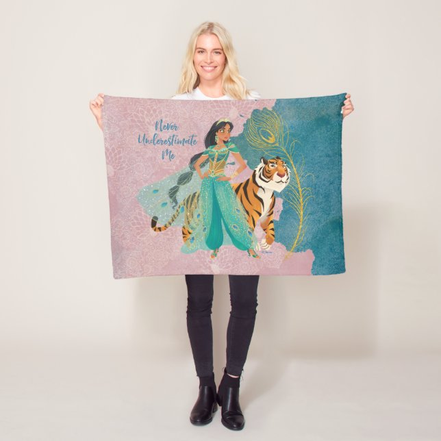 Aladdin | Jasmine & Raja "Never Underestimate Me" Fleece Blanket (In Situ)