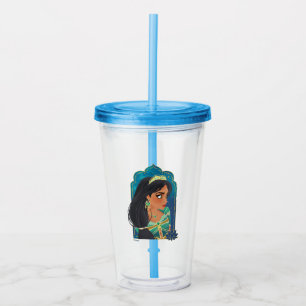 Aladdin   Jasmine Side Profile Graphic Acrylic Tumbler