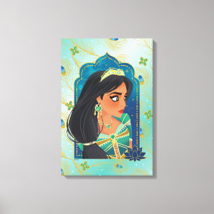 Aladdin   Jasmine Side Profile Graphic Canvas Print