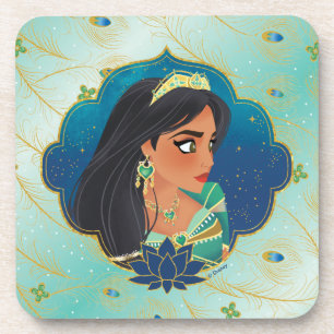 Aladdin Jasmine Side Profile Graphic Coaster