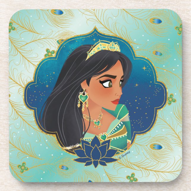Aladdin | Jasmine Side Profile Graphic Coaster (Front)