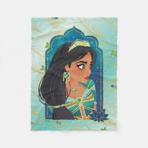 Aladdin   Jasmine Side Profile Graphic Fleece Blanket