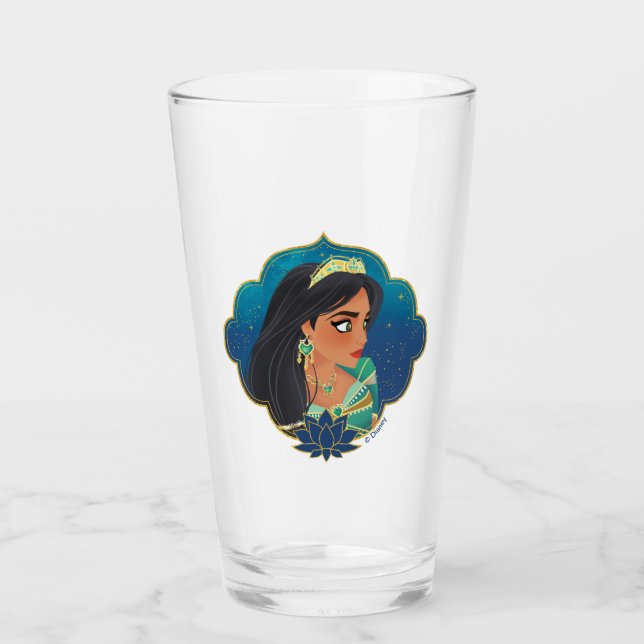 Aladdin | Jasmine Side Profile Graphic Glass (Front)