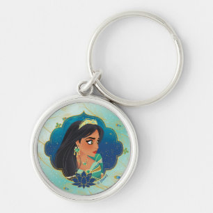 Aladdin   Jasmine Side Profile Graphic Keychain