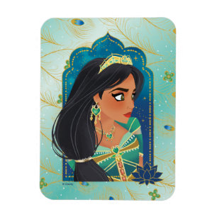 Aladdin   Jasmine Side Profile Graphic Magnet