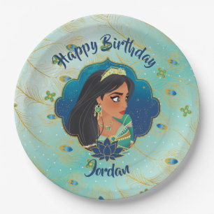 Aladdin   Jasmine Side Profile Graphic Paper Plate