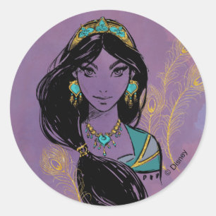 Aladdin   Jasmine "Who I Am" Classic Round Sticker
