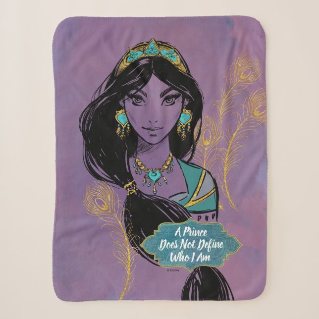 Aladdin | Jasmine "Who I Am" Sherpa Blanket (Front)